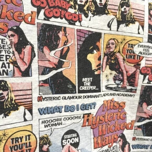 Hysteric Glamour Women's Unisex Colorful Comic Graphic Zip-Up Hoodie Jacket M L - Picture 10 of 13